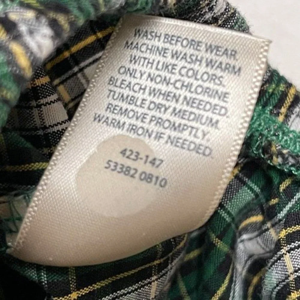 Oshkosh B'gosh Plaid Shirt Boys 12 Months One Piece Bodysuit Long Sleeves Cotton